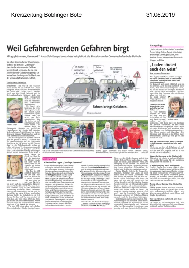 Zeitungsseite Kreiszeitung Böblinger Bote