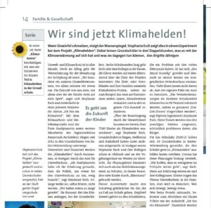 Zeitungsausschnitt der evangelischen Kirche