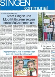 Zeitungsausschnitt Singen Kommunal